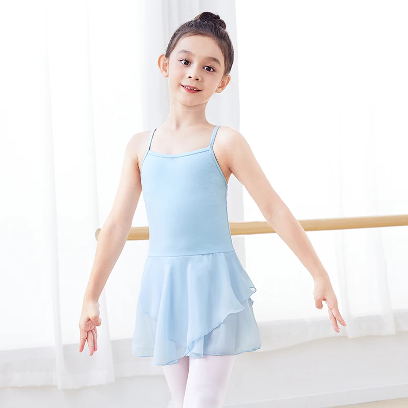 Ballet Leotard Dress Girls Ballet Dress Kids Camisole Gymnastics Leotard With Lining Dress Chiffon Skirt Bowknot Dance Leotards - Image 4